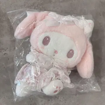 마이멜로디 산리오 화이트 딸기 에코백 봉제 인형 키링