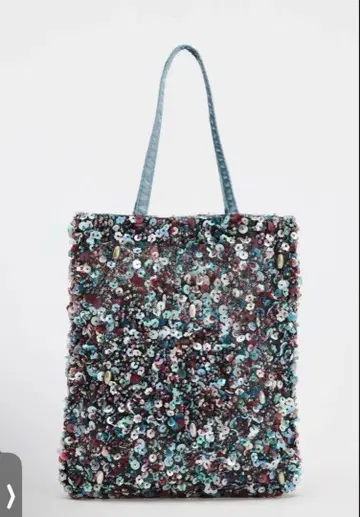 ZARA 비즈 장식 토트 숄더백