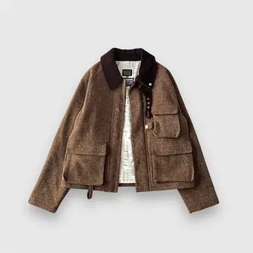 레어 Bibury Court 앵글러 자켓 블루종 울 구제 의류