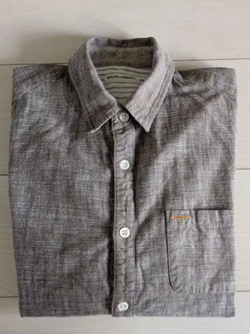NATURAL LAUNDRY 브라운풍 긴팔 셔츠 L