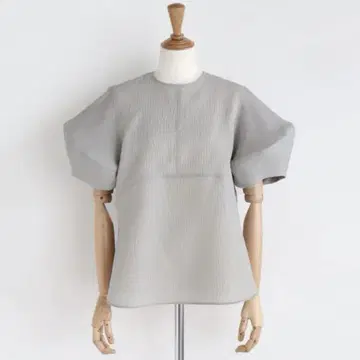 St.cecilia girlish 가리쉬 폼 블라우스 그레이