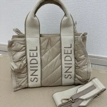 snidel 프릴 퀼팅 로고백