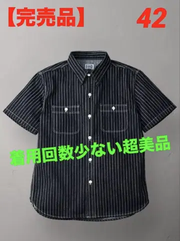 [컨디션 최상] THE FLAT HEAD 워바쉬 워크 셔츠 반팔