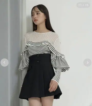 스나이델 플리츠 스카숏 팬츠