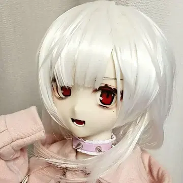 딜러님 제작 1/3 사이즈 인형 가발 화이트 뱅스타일