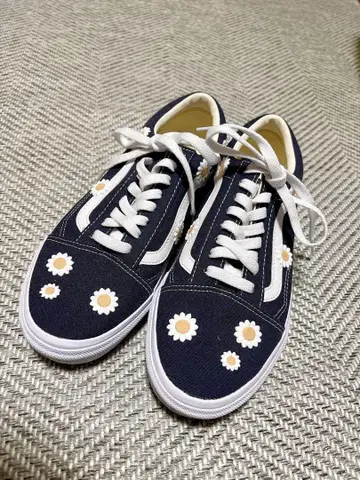 vans 올드스쿨 꽃무늬 네이비