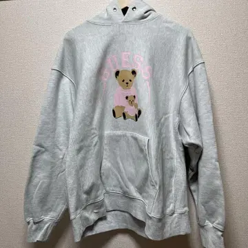 GUESS 그린 라벨 베어 후드티