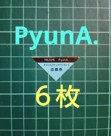 6장 응모권 PyunA 친필 사인 폴라로이드 추첨 선물 영킹 20호