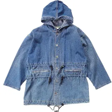 90s 빈티지 CORNICHE 후디드 데님 하프 자켓