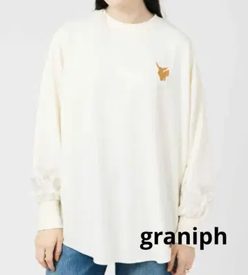 [ 새상품급 ] graniph 콜라보 이브이 포켓몬 자수 긴팔 T셔츠