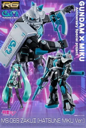 새상품 RG 1/144 MS-06S 자쿠II 하츠네 미쿠Ver.