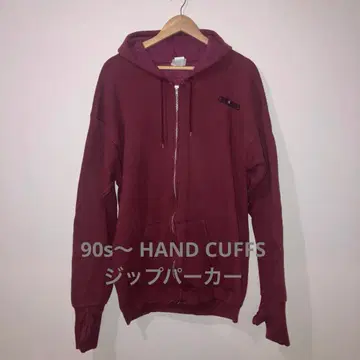 90s 핸드 커프스 지퍼 후드티