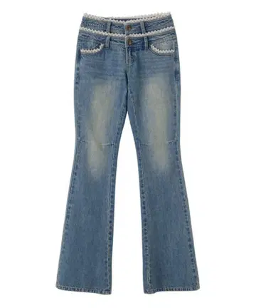 SCULPTOR Double Waist Boots Cut Denim