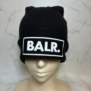 새상품 일본 한정판 BALR. 보라 니트 모자 beanie 로고 블랙