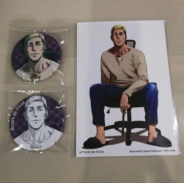 진격의 거인 엘빈 wit studio 엽서 아니스타 캔뱃지