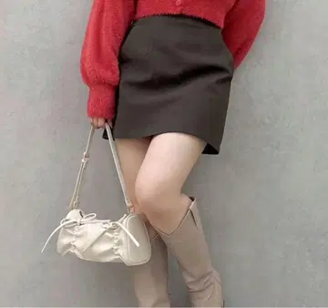 dazzlin 다즐린 컴팩트 미니 스커트 브라운 M