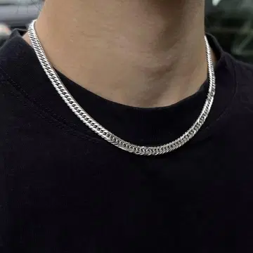 실버925 키헤이 목걸이 12면 트리플 45cm