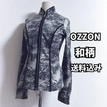 OZZON 집업 니트 일본풍 패턴 상의 배송비 포함