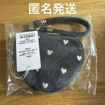 러브브라리 바이 페이 하트형 파우치 그레이