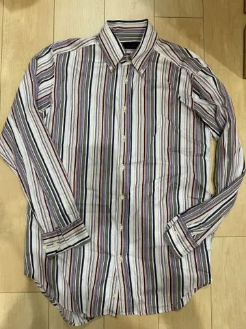 ETRO 스트라이프 버튼 다운 셔츠