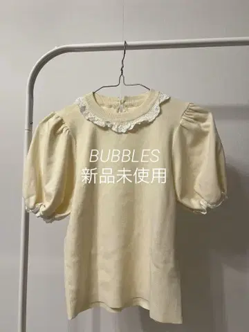 미사용 새상품 bubbles 레이스 반팔 니트