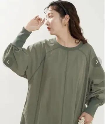 프릭스스토어 패널 스티치 디자인 나일론 원피스