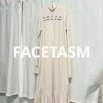 FACETASM 파세타즘 벨로아 롱 원피스 프릴 하이넥