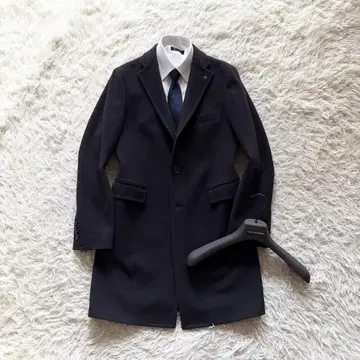 [ 새상품급 ] TAGLIATORE 네이비 캐시미어울 체스터 코트 48