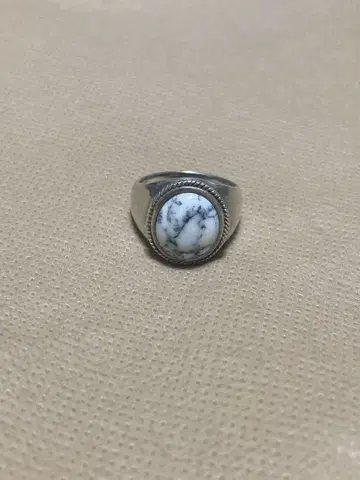 은줄 화이트 버팔로 925 반지