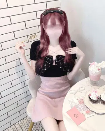 모노그램 리본 앙상블 원피스