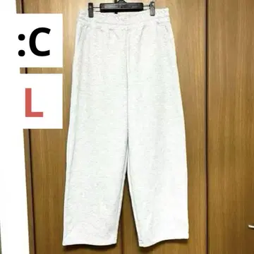 UNIQLO:C 맨투맨 와이드 팬츠 2025년 모델 그레이 L