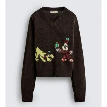 ZARA Disney V넥 스웨터