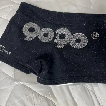 9090 블랙 숏팬츠 스팽글 미사용 새상품