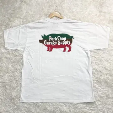 포크찹 PORKCHOP 쓰리 톤 라운디드 티셔츠