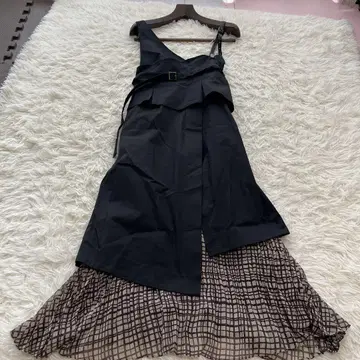 스나이델 SNIDEL 3way 트렌치 원피스 블랙