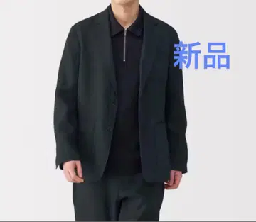 무인양품 새상품 신사 린넨 워싱 재킷 신사 M 블랙