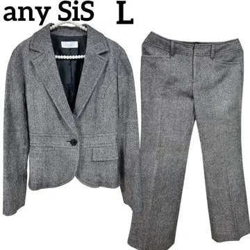 any SiS 에니시스 트위드 셋업 자켓 팬츠 수트 L