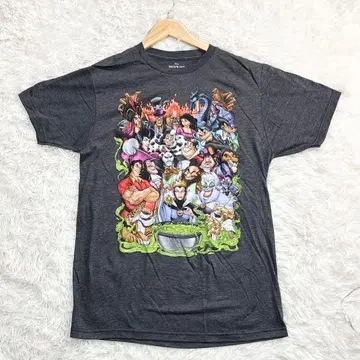 디즈니 빌런즈 티셔츠 남성용 M 그레이