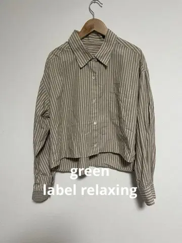 그린 라벨 릴랙싱 크롭 스트라이프 셔츠