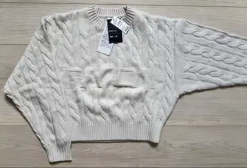 RVCA 케이블 니트 스웨터 M 아이보리
