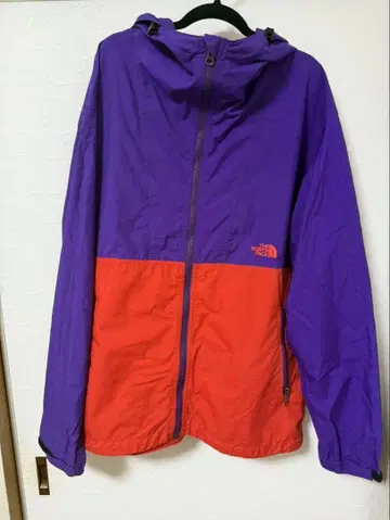 THE NORTH FACE 나일론 자켓 XL 보라색/빨간색