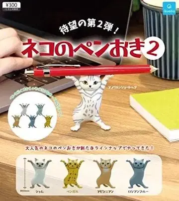 고양이 펜꽂이 2종 전 5개 세트