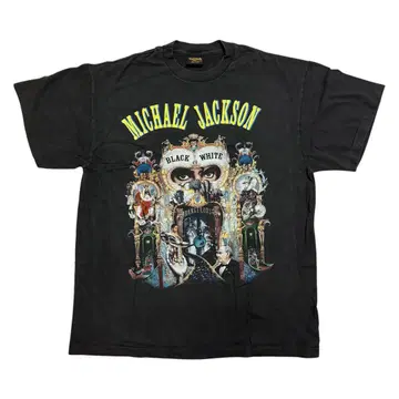Michael Jackson 블랙 화이트 티셔츠 XL