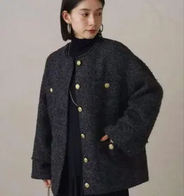 Loungedress 라운지 드레스 트위드 자켓 그레이