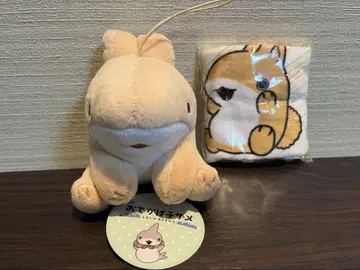 외출 상어 우사메 보이스 마스코트 봉제 인형 핸드 타월 세트