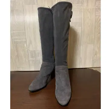 REGAL 리갈 새상품급 슬림 레그 스웨이드 롱 부츠 그레이 23.5cm