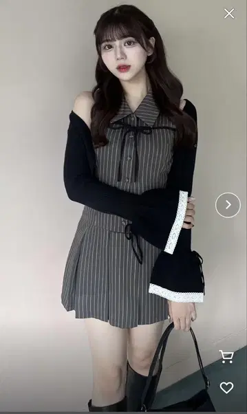 YUI 기획 슬리브리스 셔츠 미니 원피스