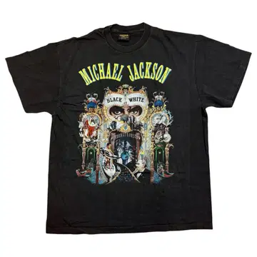 Michael Jackson 블랙 화이트 T셔츠 XL