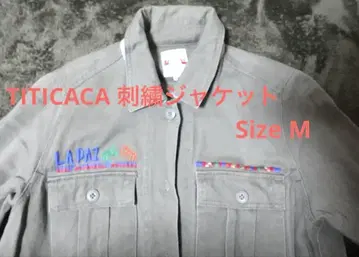 TITICACA 자수 자켓 M 사이즈 다크 그린