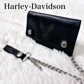 Harley-Davidson 트래커 지갑 블랙 이중 빈티지
